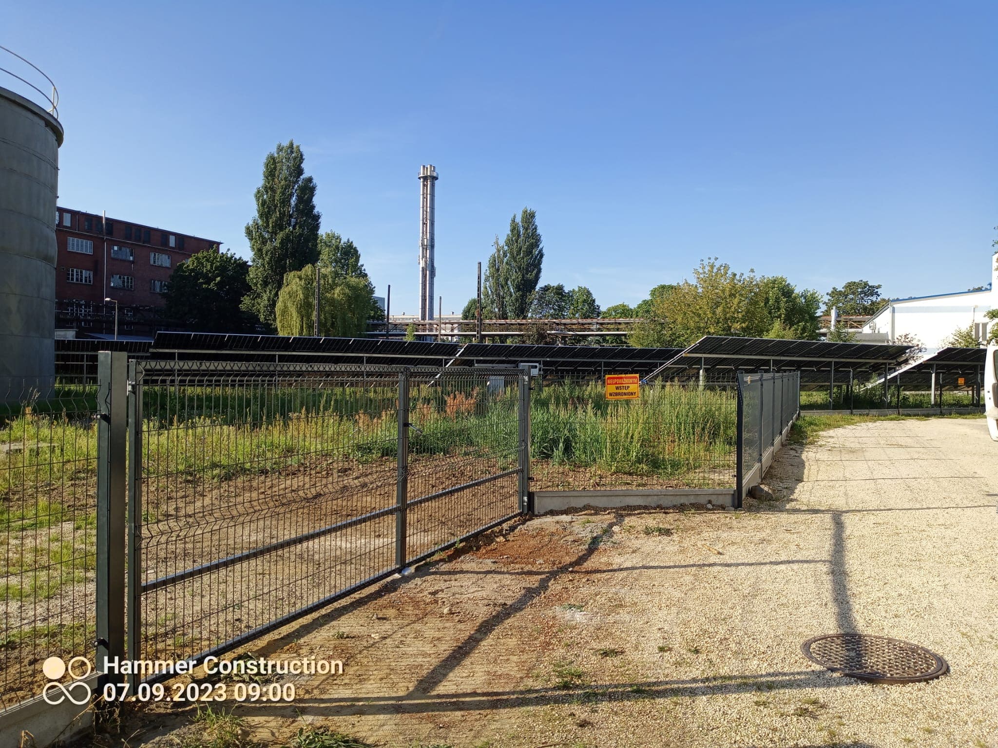 Ogrodzenie przemysłowe - magazyn
